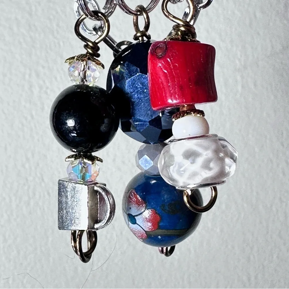 Brooch | Hand Crafted | Glass Beaded |  Pin Artisan Multicolor Wire-Wrapped OOAK